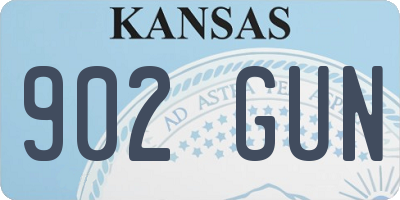 KS license plate 902GUN