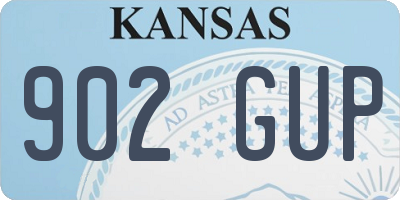 KS license plate 902GUP