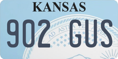 KS license plate 902GUS