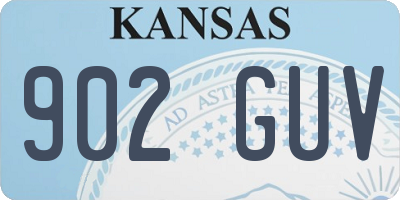 KS license plate 902GUV