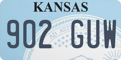 KS license plate 902GUW