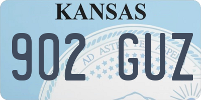 KS license plate 902GUZ