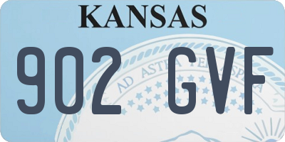 KS license plate 902GVF