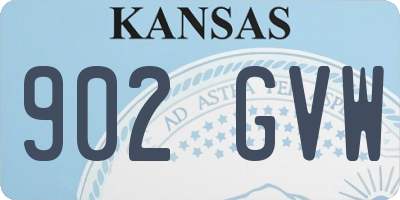 KS license plate 902GVW