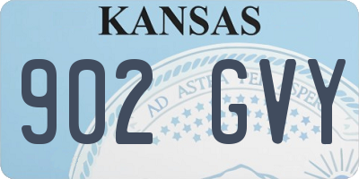 KS license plate 902GVY