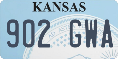 KS license plate 902GWA