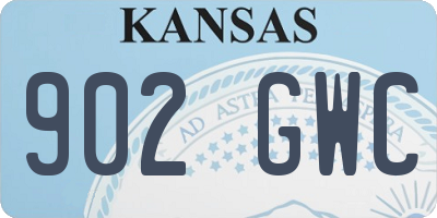 KS license plate 902GWC