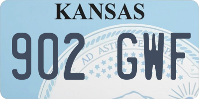 KS license plate 902GWF
