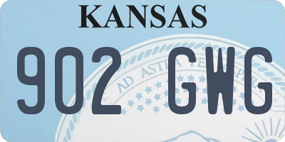 KS license plate 902GWG