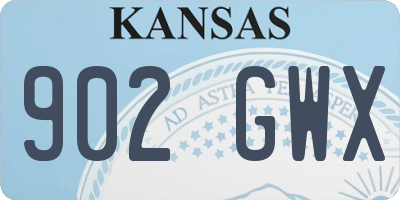 KS license plate 902GWX