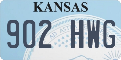 KS license plate 902HWG