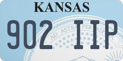 KS license plate 902IIP