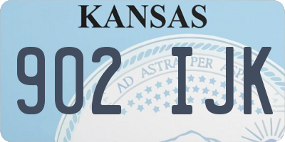 KS license plate 902IJK