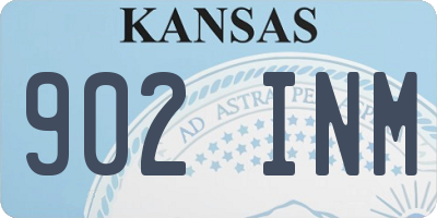 KS license plate 902INM