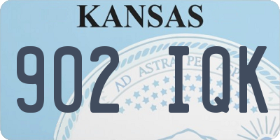 KS license plate 902IQK