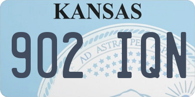 KS license plate 902IQN