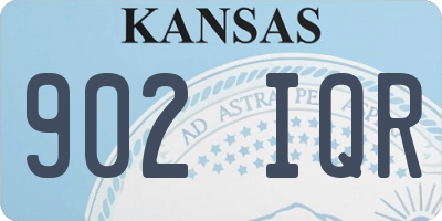 KS license plate 902IQR