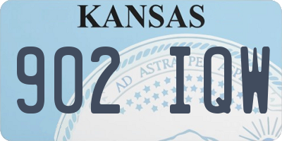KS license plate 902IQW