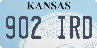 KS license plate 902IRD