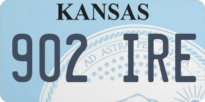 KS license plate 902IRE