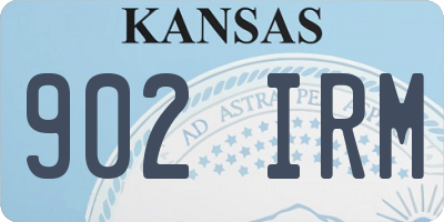 KS license plate 902IRM
