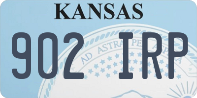 KS license plate 902IRP