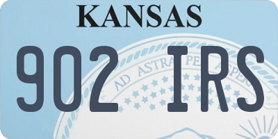 KS license plate 902IRS