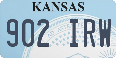 KS license plate 902IRW