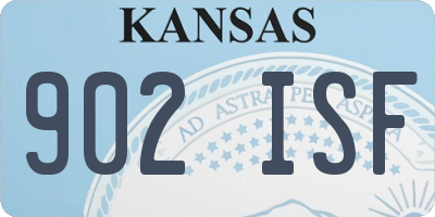 KS license plate 902ISF