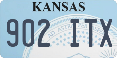 KS license plate 902ITX