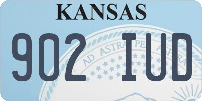 KS license plate 902IUD