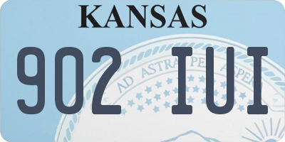 KS license plate 902IUI