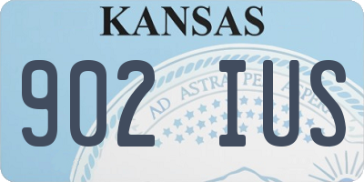 KS license plate 902IUS