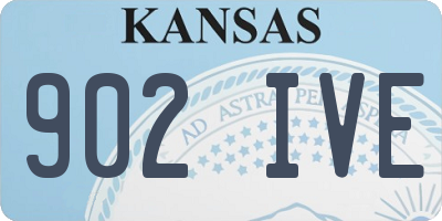KS license plate 902IVE