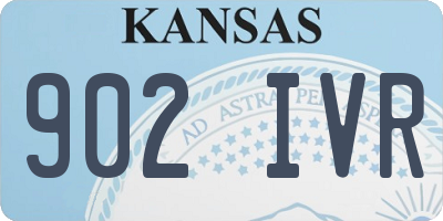 KS license plate 902IVR