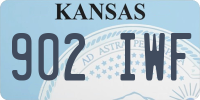 KS license plate 902IWF