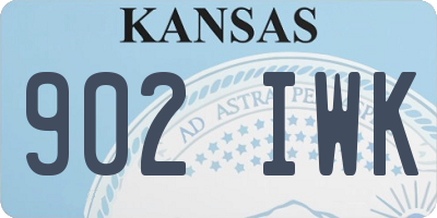 KS license plate 902IWK