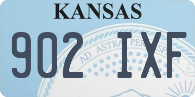 KS license plate 902IXF