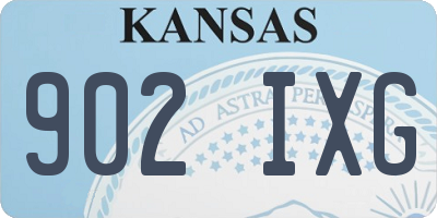 KS license plate 902IXG