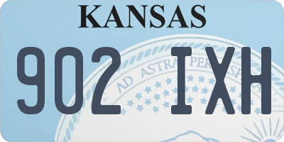KS license plate 902IXH