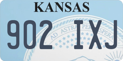 KS license plate 902IXJ