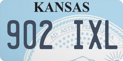 KS license plate 902IXL