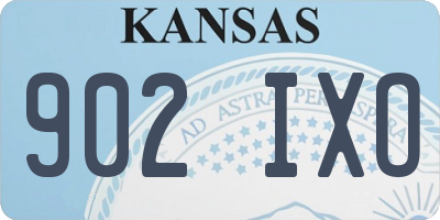 KS license plate 902IXO
