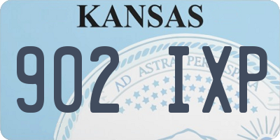 KS license plate 902IXP