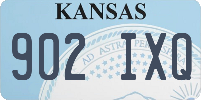 KS license plate 902IXQ