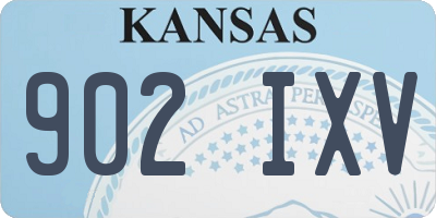 KS license plate 902IXV