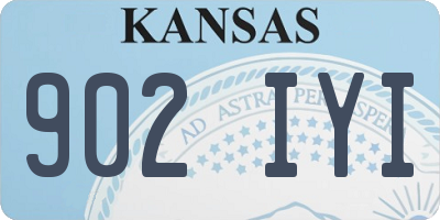 KS license plate 902IYI