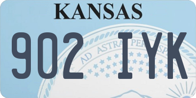 KS license plate 902IYK