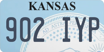 KS license plate 902IYP
