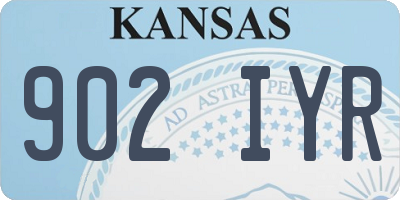 KS license plate 902IYR